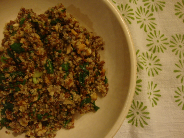 Quinoa with Walnuts & Spinach -- Epicurean Vegan